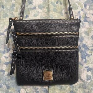 Dooney & Bourke Pebble Grain North South Triple Zip Crossbody Bag